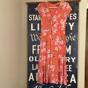 Vince Camuto Floral Coral Dress